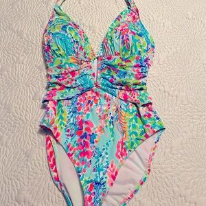 Lilly Pulitzer Lanai Halter One-Piece Swimsuit